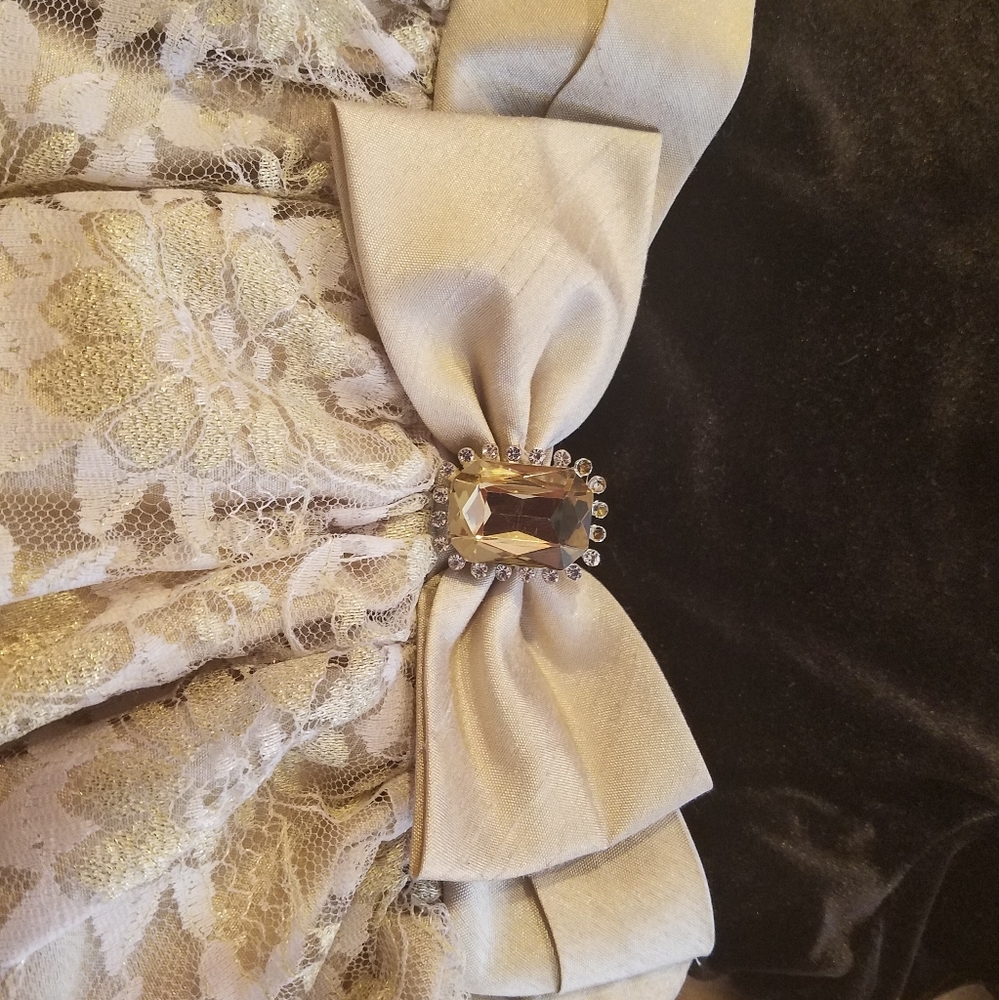 Jayne Copeland Girl's Dress, 5, Gold & Black, Excellent Condition
